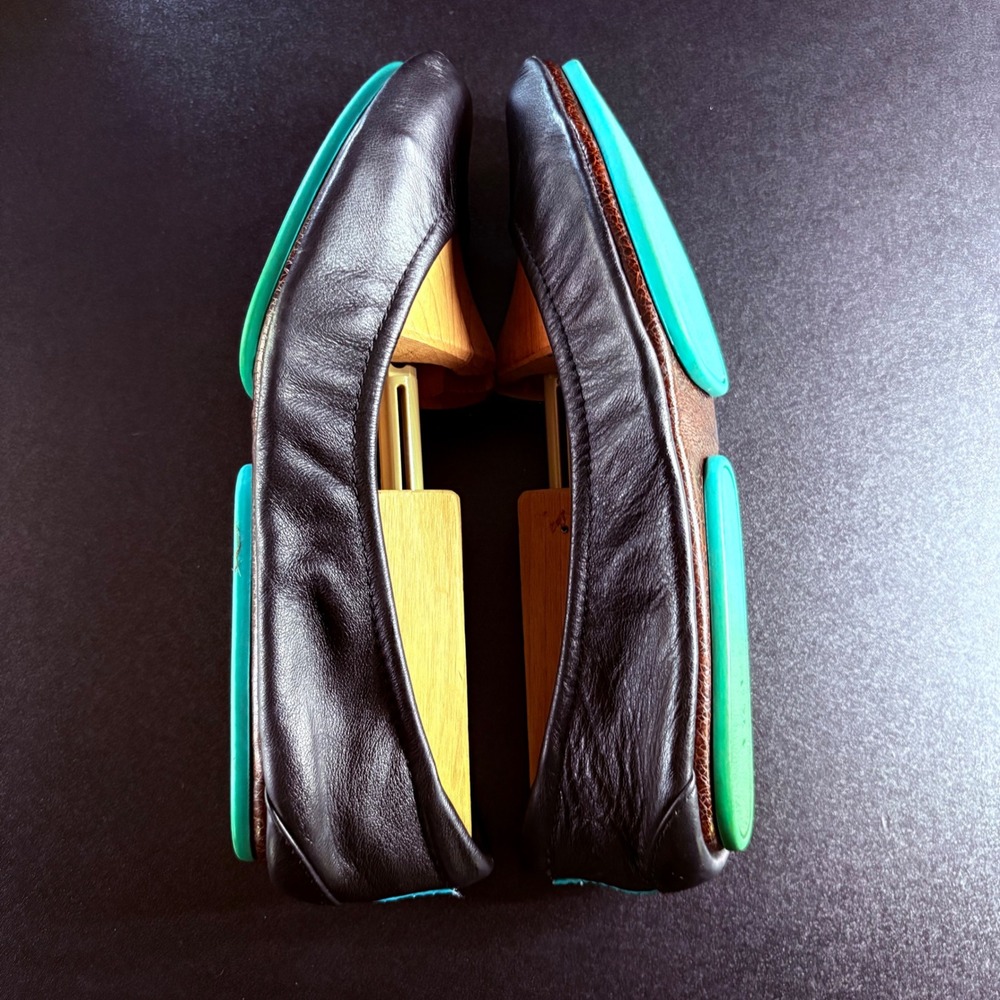 Tieks by Gavrieli leather ballet flats Black box bag tote bag size 8 collapsible - Picture 2 of 9